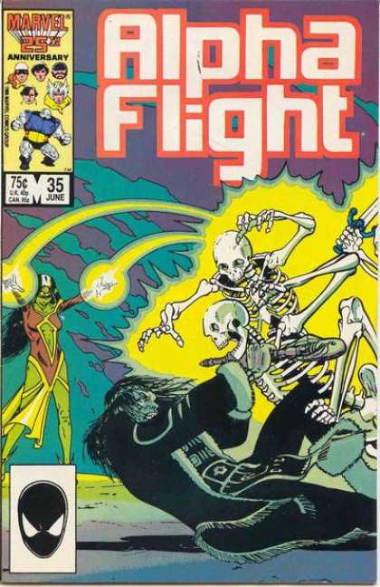 Alpha Flight 35 - Marvel - June - Skeletons - Skull - Bones