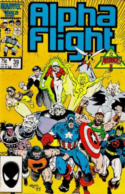 Alpha Flight 39 - Army - Superfriends - Captain America - Flying - Shield - Mike Mignola