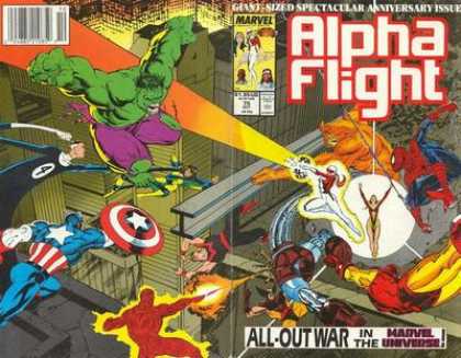 Alpha Flight 75 - Incredible Hulk - Spiderman - Wolverine - Human Torch - Captian America - Mike Manley