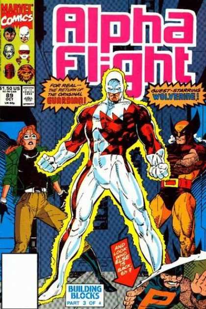 Alpha Flight 89 - Marvel Comics - Superhero - Approved By Comics Code - Guardian - Wolverine - Jim Lee