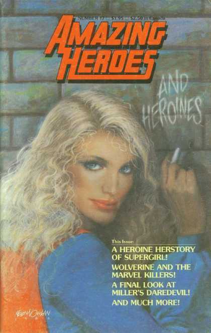 Blonde - And Heroines - Brick Wall - Chalk - Red Lipstick Amazing Heroes 17 - Blonde - And Heroines - Brick Wall - Chalk - Red Lipstick