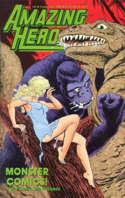 Amazing Heroes 183 - Monster - Comics - Gorilla - Woman - Dinosaur