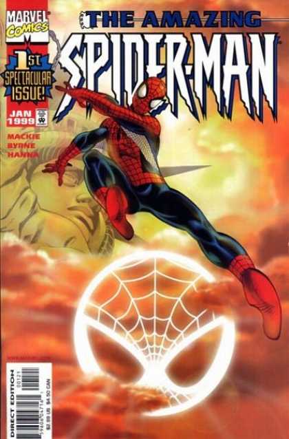 Amazing Spider-Man (1999) 1 - Web - Costume - Marvel - 1st Spectacular Issue - Clouds - John Byrne