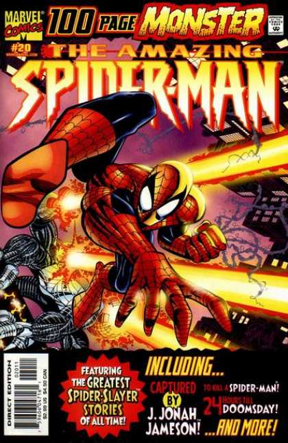Amazing Spider-Man (1999) 20 - Marvel Comics - Monster - Approved By Comics Code - Superhuman - Direct Edition - Erik Larsen