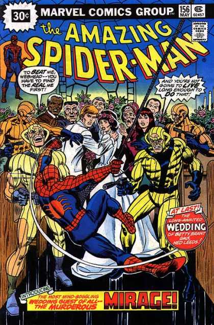 Amazing Spider-Man 156 - Wedding - Spiderweb - Crowd - Bride - Church