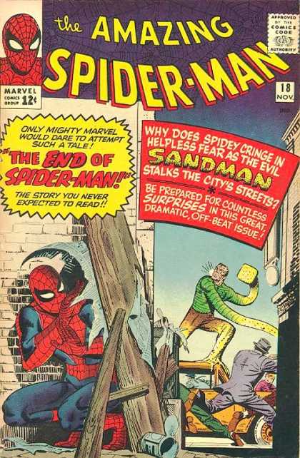 Amazing Spider-Man 18 - Sandman - Spiderman - Car - Fear - Cringing