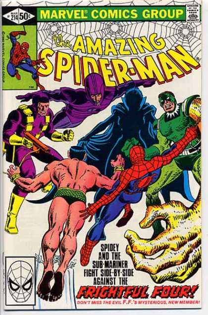 Amazing Spider-Man 214 - Namor - Frightful Four - Sub-mariner - Spiderman - John Romita