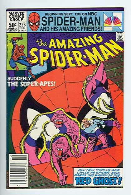 Amazing Spider-Man 223 - Super-apes - Red Ghost - Nbc - Marvel Comics Group - Amaizing Friends - Walter Simonson