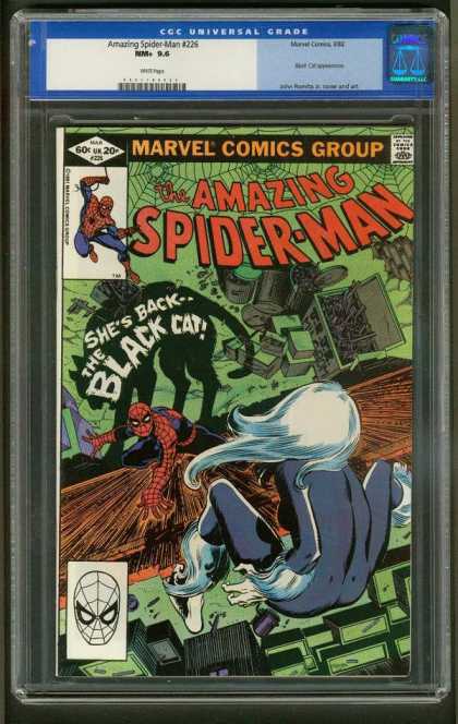 Amazing Spider-Man 226 - Black Cat - Marvel Comics Group - Approved By The Comics Code Authority - Mask - The Black Cat - John Romita