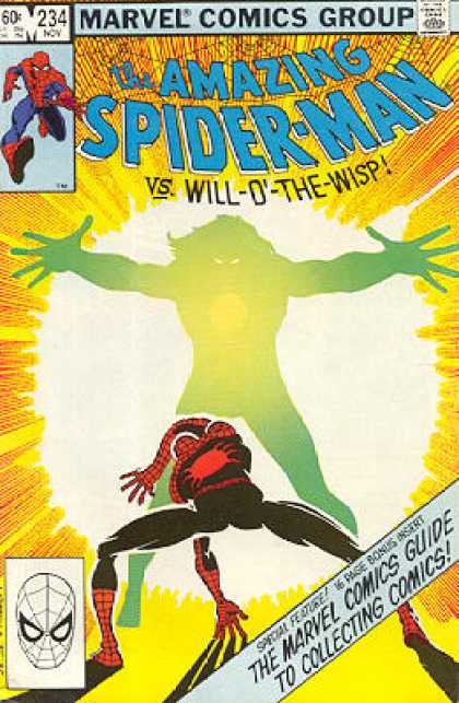 Amazing Spider-Man 234 - Glow - Green - Will-o-the-wisp - Marvel Comics Group - 16 Pages Bonus Insert - John Romita