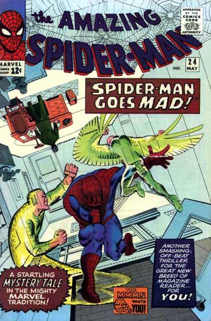 Amazing Spider-Man 24 - Mad - Vulture - Sandman - Spiderweb - Wings