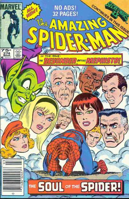 Amazing Spider-Man 274 - Mary Jane - Clouds - Aunt May - Green Goblin - Jameson