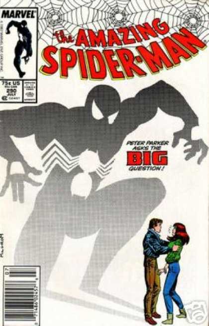 Amazing Spider-Man 290 - Mary Jane - Peter Parker - Shadow - Proposal - Black Uniform