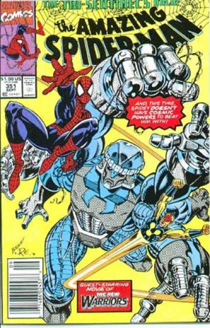Amazing Spider-Man 351 - Spiderman - Web - Robot - Mark Bagley