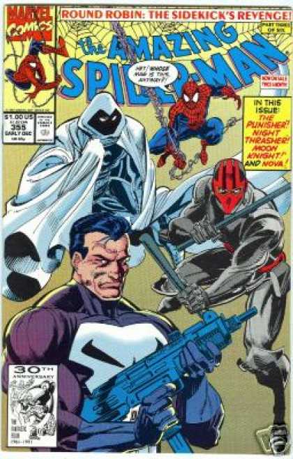Amazing Spider-Man 355 - Punisher - Moon Knight - Round Robin - Night Thrasher - Sidekick - Mark Bagley