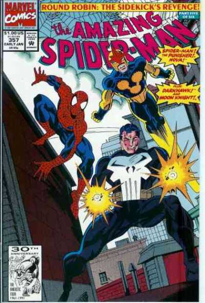 Amazing Spider-Man 357 - Nova - Punisher - Marvel - Round Robin - Superhero - Mark Bagley