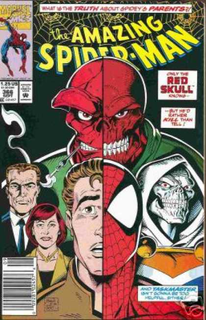 Amazing Spider-Man 366 - Taskmaster - Red Skull - Parents - Peter Parker - Split - Mark Bagley