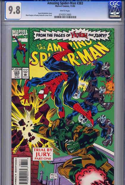 Amazing Spider-Man 383 - Venom - Explosion - Jury - Spiderman - Fight - Mark Bagley