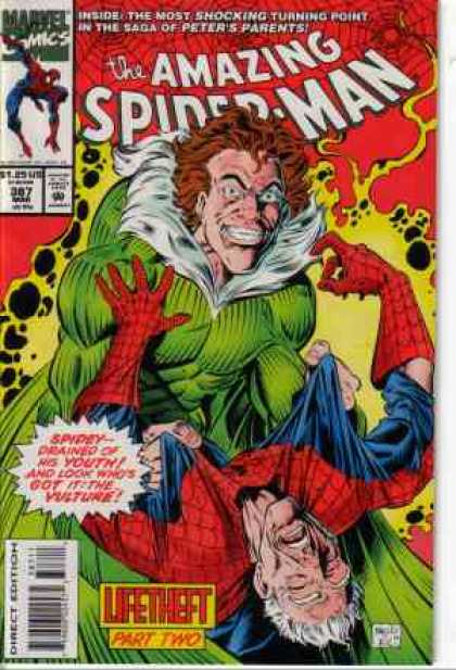 Amazing Spider-Man 387 - Vulture - Old - Lifetheft - Red Hair - Scary - Mark Bagley