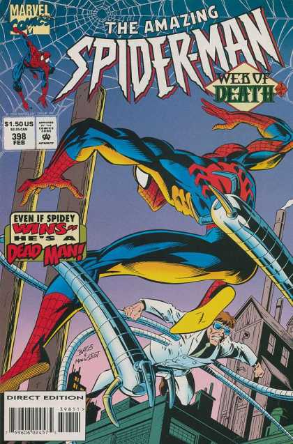Amazing Spider-Man 398 - Web Of Death - Spider-man - Dr Octopus - Webs - Tentacles - Mark Bagley