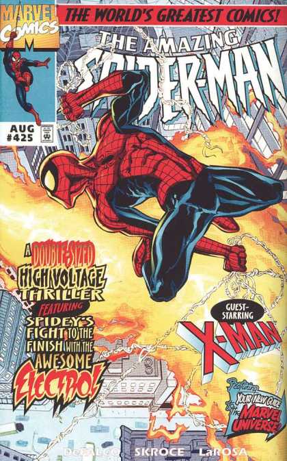 Amazing Spider-Man 425 - Fire - City - Web - Swinging - Spidy - Bud LaRosa