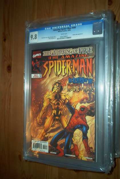 Amazing Spider-Man 440 - Fire - Molten Man - The Gathering Of Five - 440 - Flames - Mike Wieringo