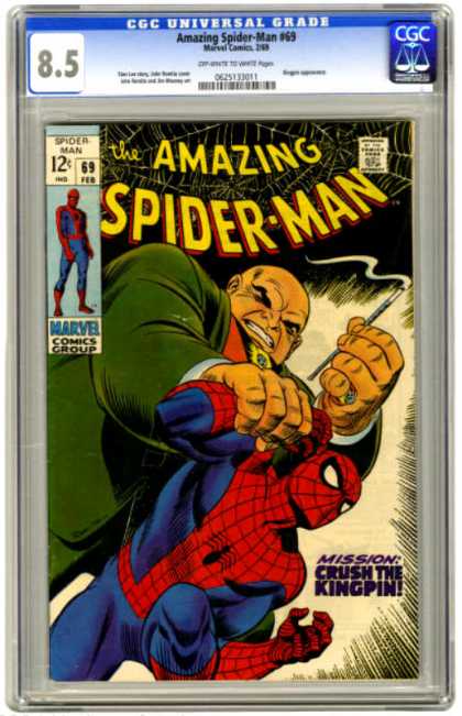 Amazing Spider-Man 69 - Kingpin - Cigarette - Crush - Hands - Webs