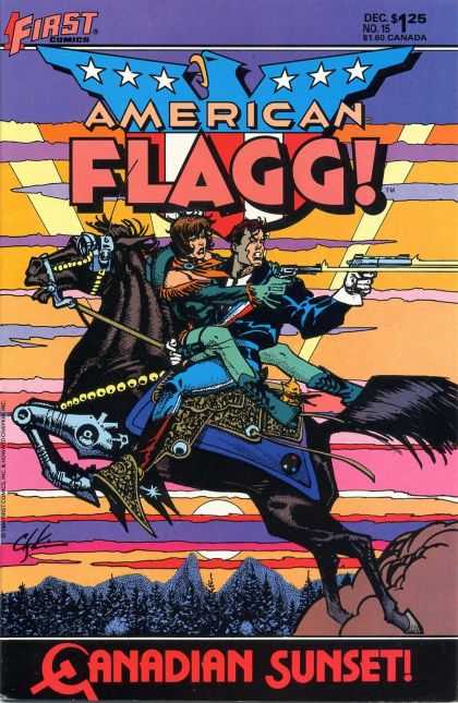 American Flagg 15 - 1first - 1first Comics - Flagg - Canadian Sunset - Shotting