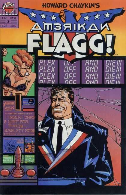 American Flagg 2 - Howard Chaykinns - Plex Off And Die - First - Insert Card - Select Mode