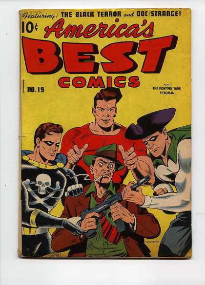America's Best Comics 19 - Gangster - Gun - Mask - Skull - Cigaret - Alex Schomburg