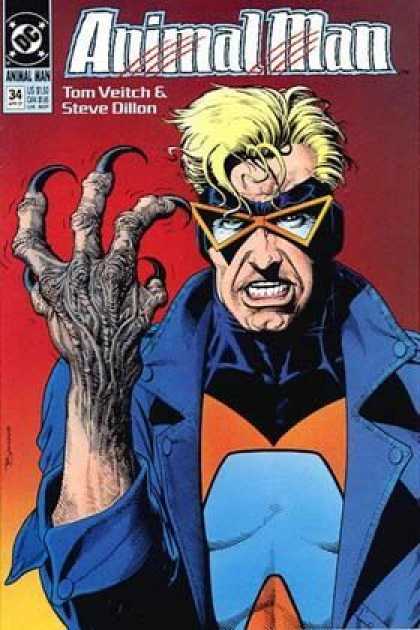 Tom Veitch - Stebe Dillion - Claws - Mask - Coat - Brian Bolland Animal Man 34 - Tom Veitch - Stebe Dillion - Claws - Mask - Coat - Brian Bolland
