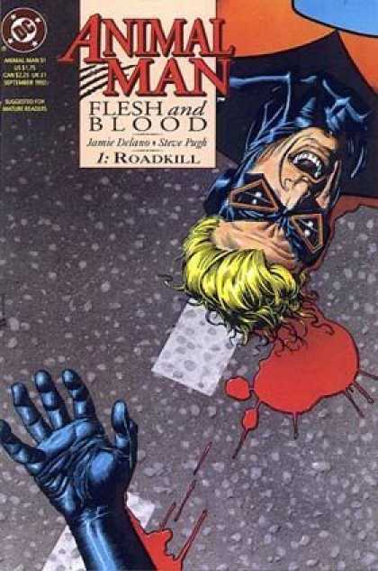 Animal Man 51 - Flesh And Blood - Roadkill - Jamie Delano - Steve Purgh - Blood - Brian Bolland