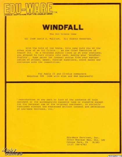 Apple II Games - Windfall