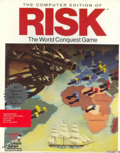 Apple II Games - The Computer Edition of Risk: The World Conquest Game