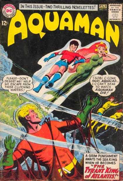 Aquaman 14 - Two Thrilling Novelettes - Aqualad - The Tyrant King Of Atlantis - Sea King - Grim Punishment - Howard Porter