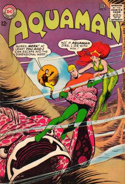 Aquaman 19 - Mera - Dimensional Warp - Eaten By Monster - Mermaid - Red Hair - Alan Davis