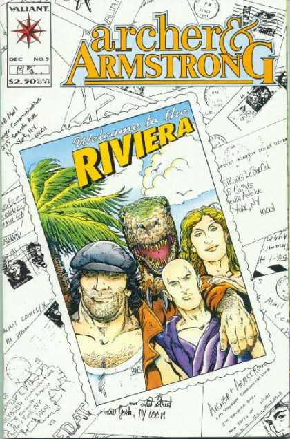 Archer & Armstrong 5 - Riviera - Donisaur - Post Cards - Valiant - Blue Hat - Barry Windsor-Smith