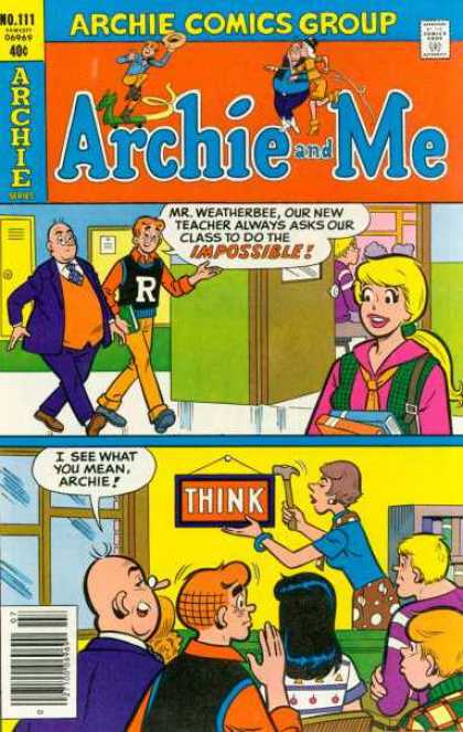 Archie and Me 111 - Mr Weatherbee - Archie - Betty - School - Think