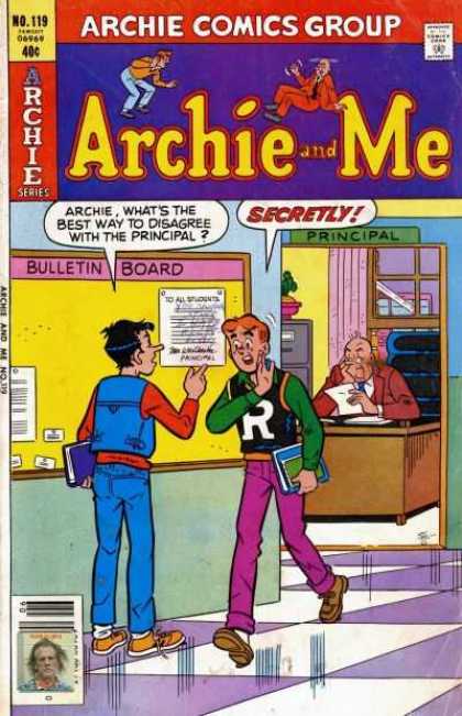 Archie and Me 119 - Principal - Principals Office - Bulletine Board - Message - Books - Stan Goldberg