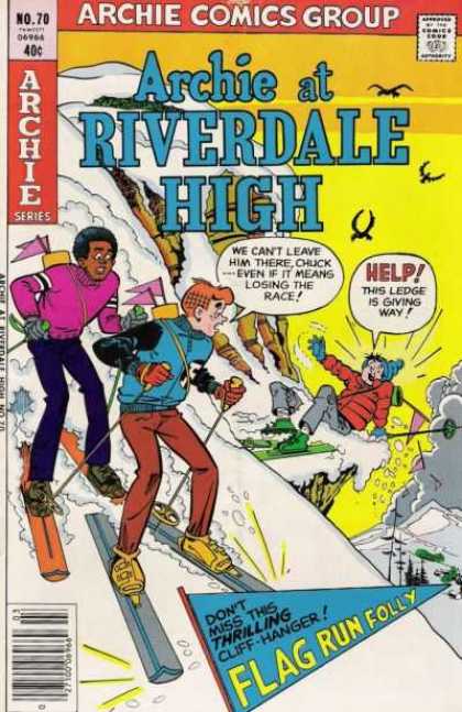 Archie at Riverdale High 70 - Snow - Cliff - Skis - Ski Poles - Flags