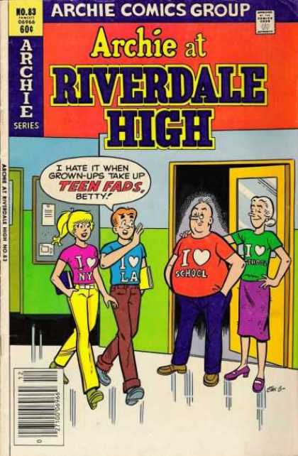 Archie at Riverdale High 83 - Archie Comics - No83 - Totally Fads - Classic - Grown-ups Are Uncool - Stan Goldberg