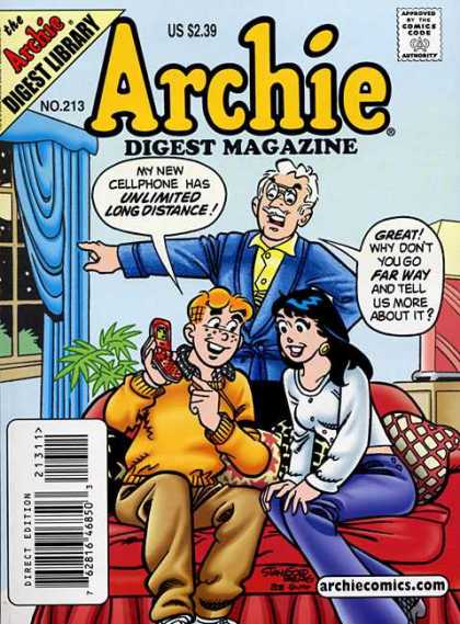 Archie Comics Digest 213 - Archie - Old Man - Archie Comics - Venus - Sofa