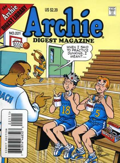 Archie Comics Digest 221 - Coach - Doughnuts - Riverdale - Bleachers - Basketball