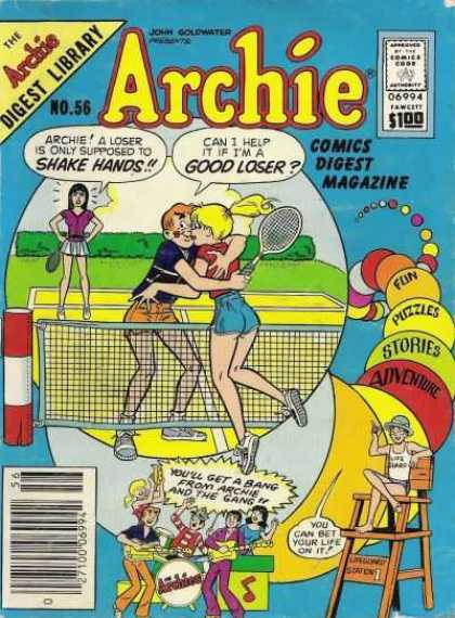 Archie Comics Digest 56 - Tennis - Kiss - Lifeguard In Chair - Band - Bubbles