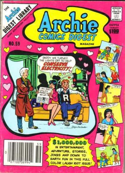 Archie Comics Digest 59 - Laugh - Veronica - Mr Lodge - Father - Kisses