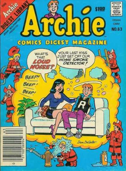 Archie Comics Digest 63 - Loud Noicce - Home Smoke Detector - Digest Library - Ladder - Beep