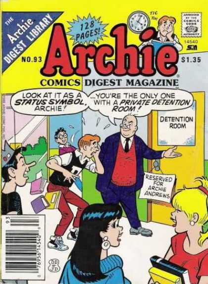 Archie Comics Digest 93 - Archie - Comics Digest Magazine - Archie Andrews - The Archie Digest Library - Private Detention Room