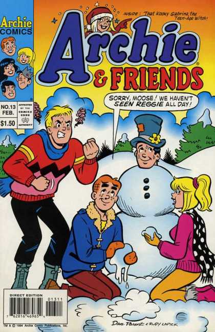 Archie & Friends 13 - Moose - Reggie - Snowman - Top Hat - Coal