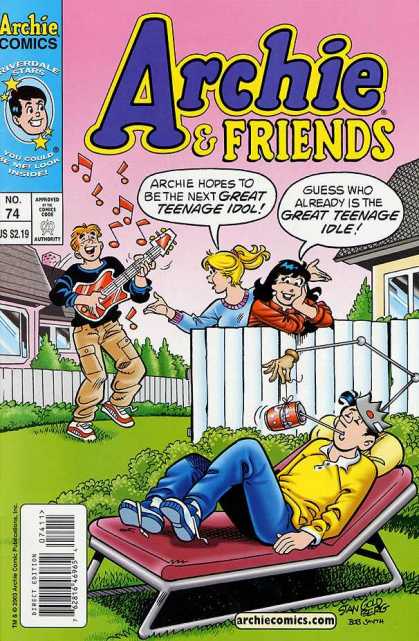 Archie & Friends 74 - Girls - Fence - Guitar - Music Notes - Lawn Chair