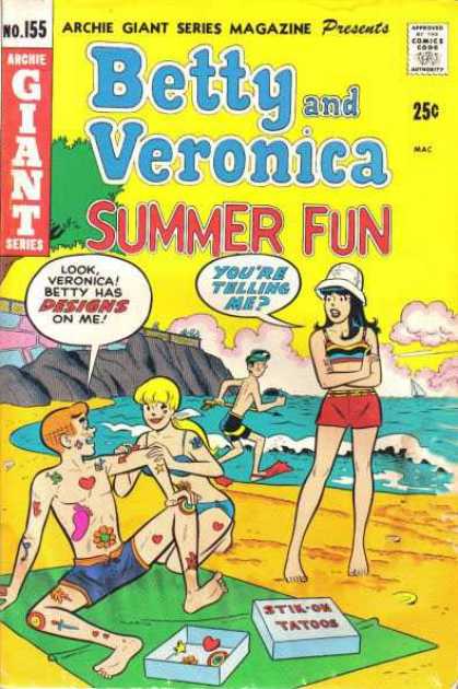 Archie Giant Series 155 - Giant Series Magazine - Approved By The Comics Code - Woman - Beach - Sea